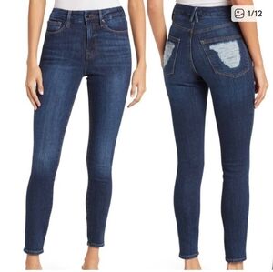 NWT Good American Good Waist Dark Indigo Skinny Jeans SZ 6/28